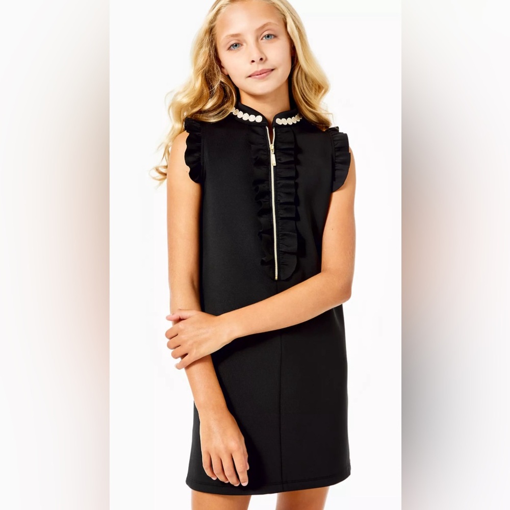 Little girls Lilly Pulitzer dress; NWT Adalee dress in black. Sz Small- 4/5